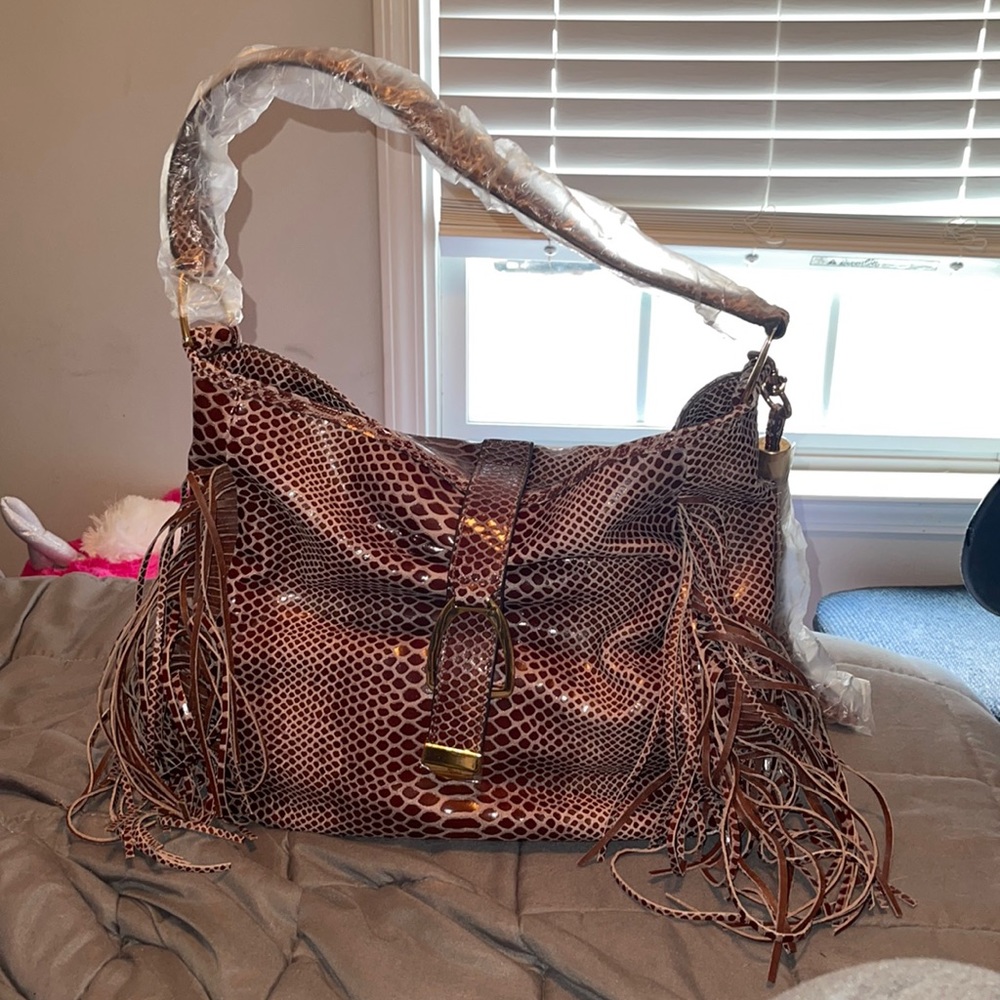 G.I.L.I snakeskin patterned purse